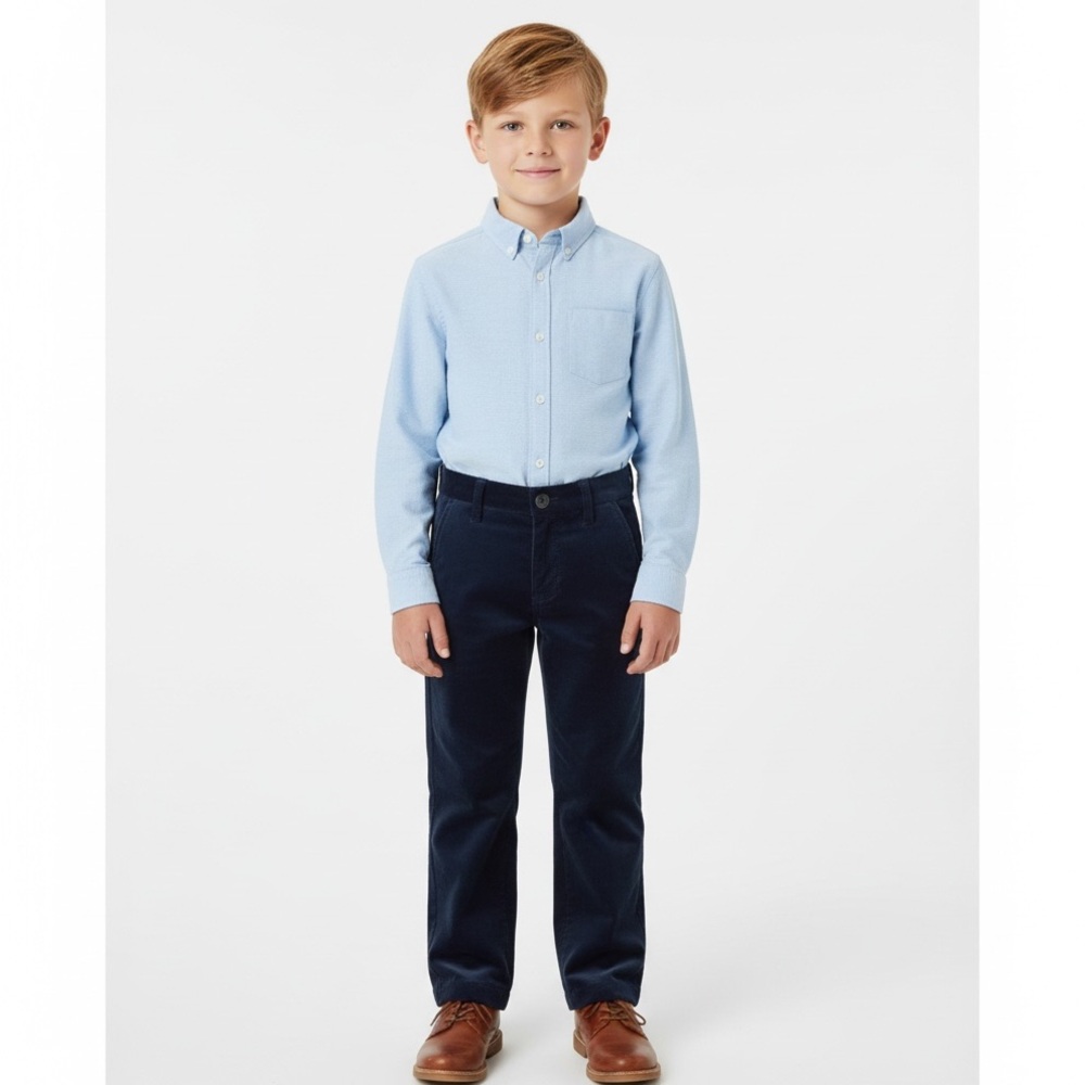 Janie And Jack Velvet Pants In Dark Marine NWT